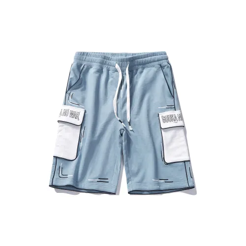 Guuka Cargo Shorts Unisex Sky Blue