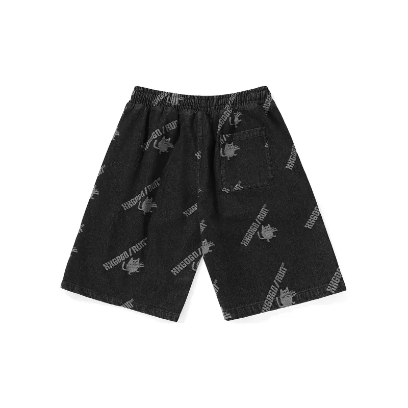 XXGOGO Loose Fit Shorts Unisex Black Gray Color-1