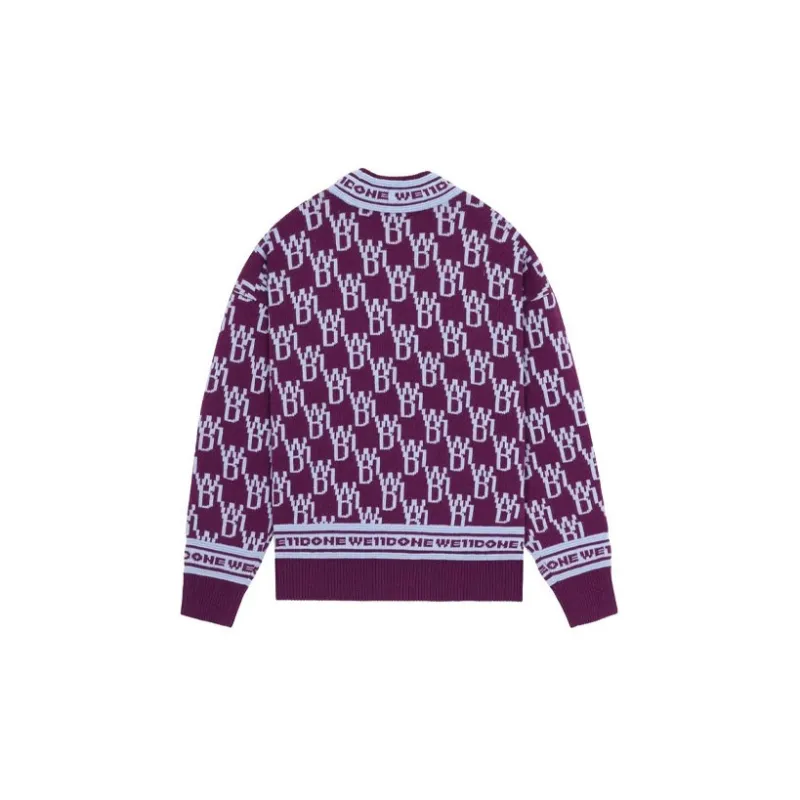 WE11DONE Cashmere Sweaters Unisex Purple-1