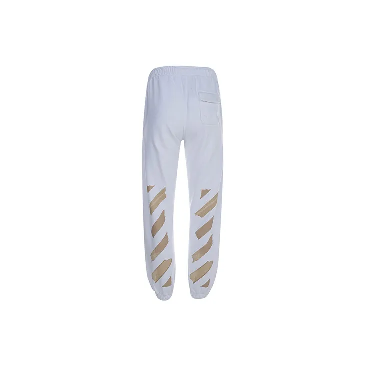 OFF-WHITE SS21 Knitted Sweatpants Men White-1