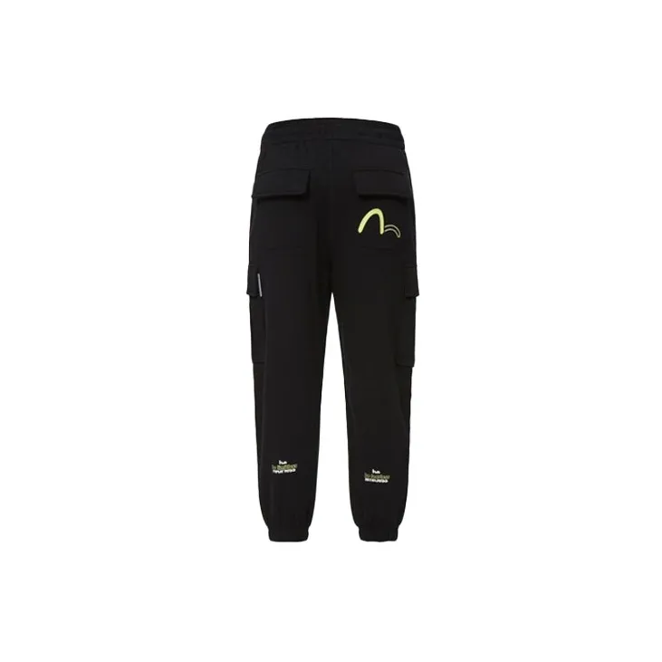 EVISU Knitted Sweatpants Men Black-1