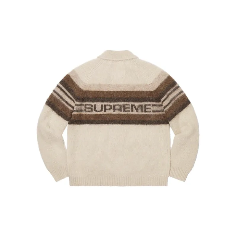 Supreme Brushed Wool Zip Up Sweater-1