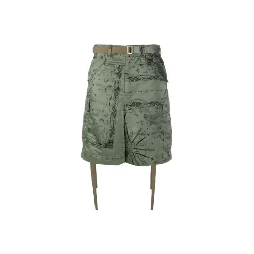 Sacai Cargo Shorts Men Green