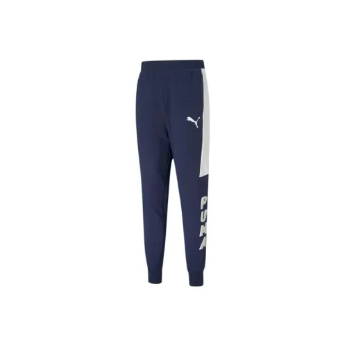 PUMA Knitted Sweatpants Men Tweed Blue