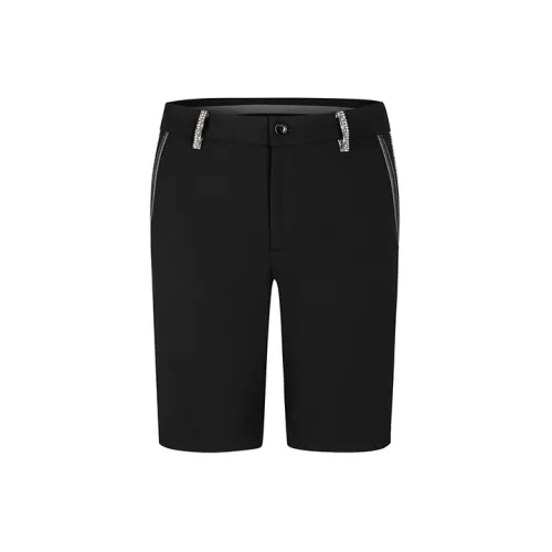 DAVID NAMAN Casual Shorts Men Black/White