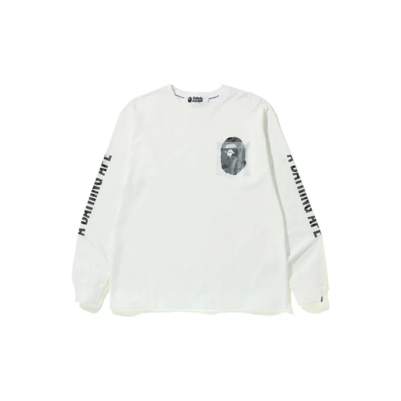 Bape Reflective Solid Camo Ape Head Relaxed Fit Pocket L/S Tee-1