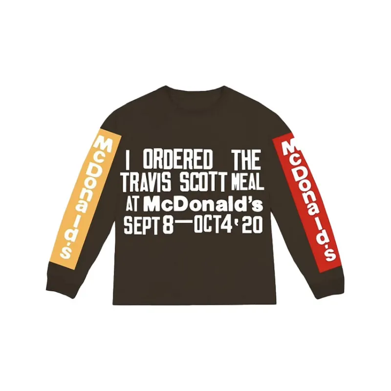 Travis Scott X CPFM 4 CJ Souvenir L/S T-Shirt Brown - POIZON
