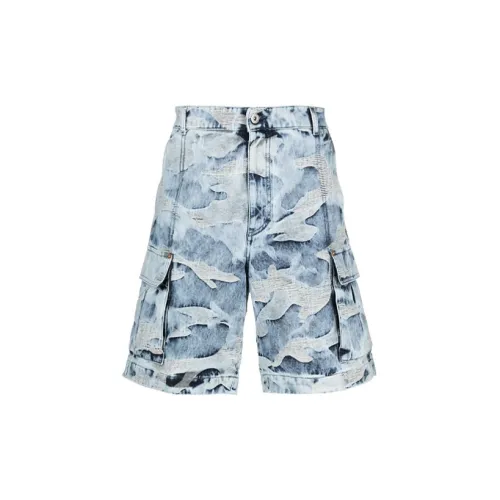 Valentino Casual Shorts Men Blue Camouflage