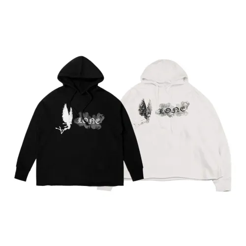 VLONE Sweatshirts Unisex Set Of 2 Black+White