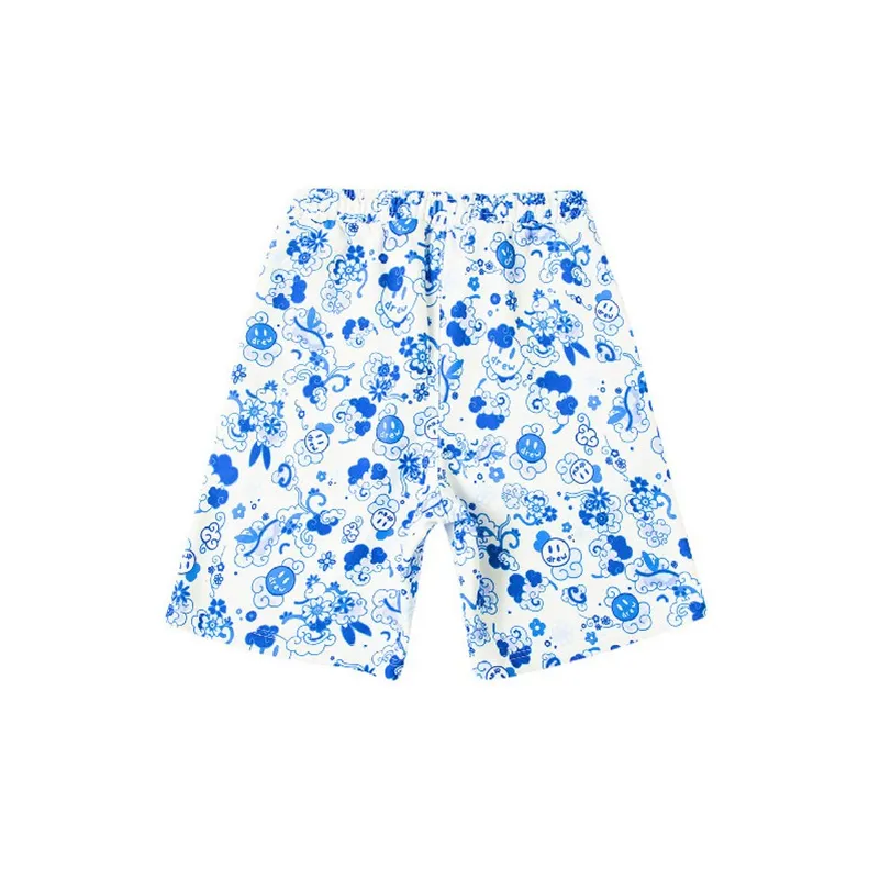 Drew House Smiley Collection Sports Shorts Unisex Danube Blue-1