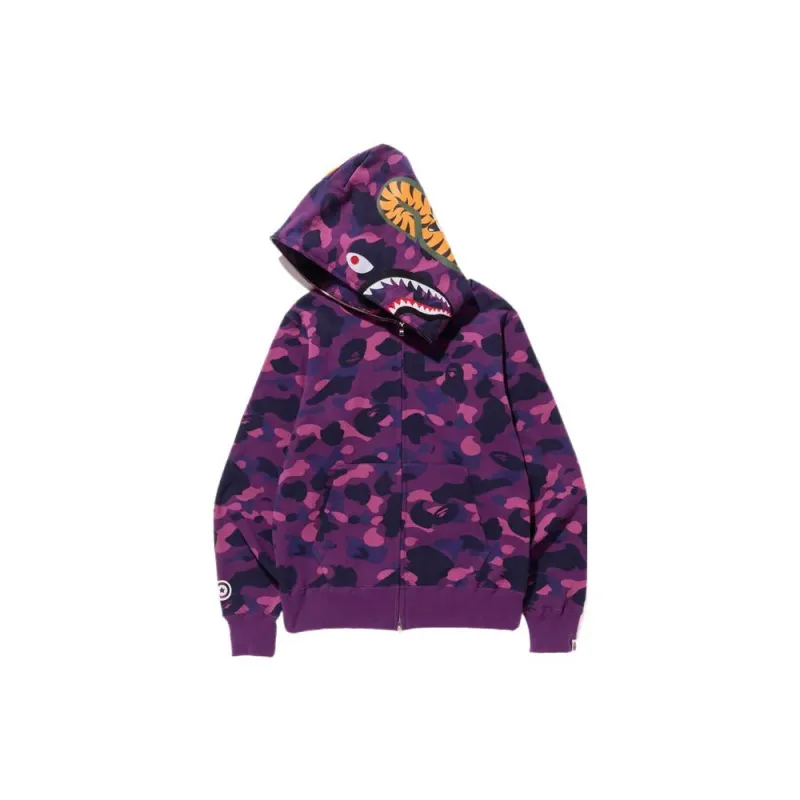 A BATHING APE Color Camo Shark Full Zip Hoodie-3