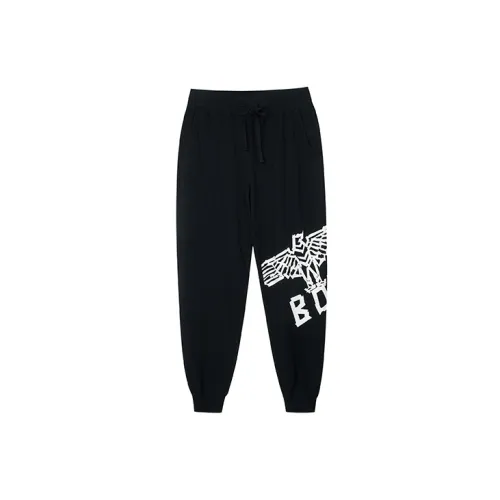 Boy London SS21 Straight Casual Pants Unisex Black Print White
