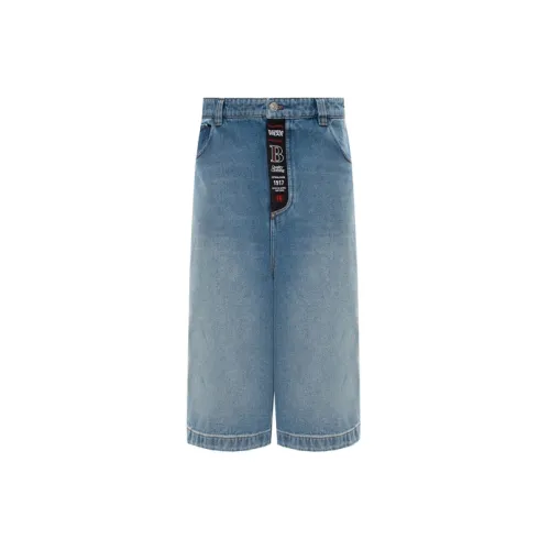 Balenciaga Denim Shorts Men Blue