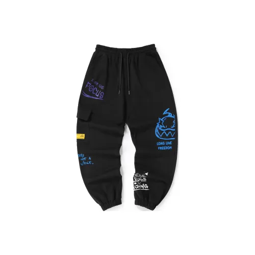 GENANX Knitted Sweatpants Unisex Black