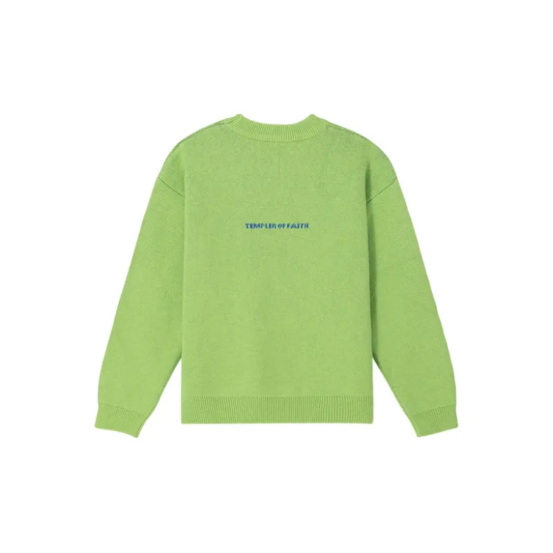 TEMPLER OF FAITH Sweaters Unisex Light Green-1