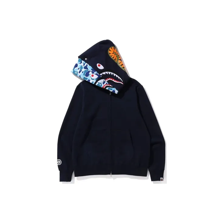 A BATHING APE Abc Camo Shark Wide Fit Full Zip Double Hoodie-8