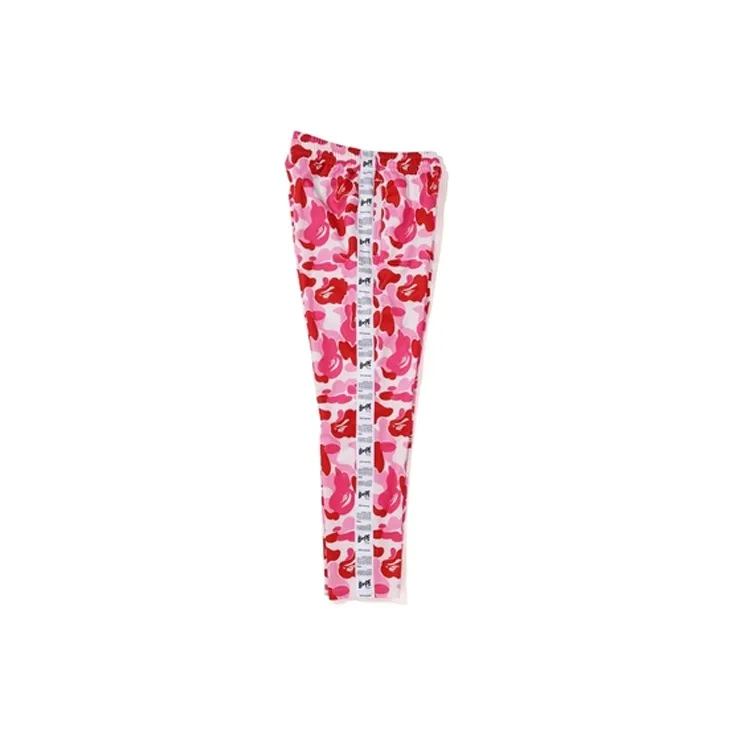 Bape Abc Bapesta Tape Jersey Pants Pink-1