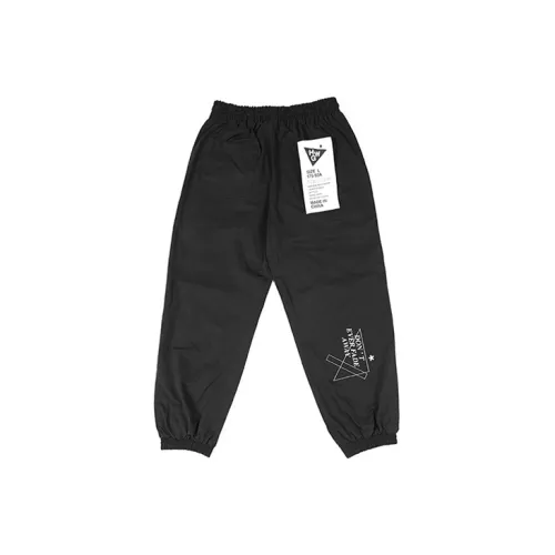 Heather Grey Wall Knitted Sweatpants Unisex Black