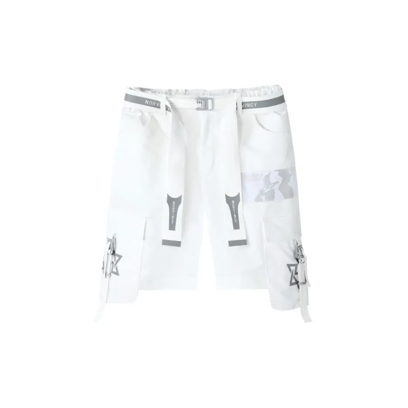NORVINCY Urban Techwear Straight Fit Loose Fit Casual Shorts Men's-6