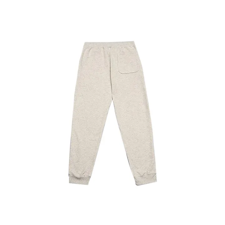 Champion Straight Sports Pants Japan Version Unisex Oatmeal White-1