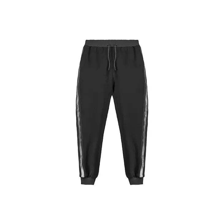 NORVINCY Elastic Cuff Micro Stretch Knitted Sweatpants For Playing Ball Unisex Black-1