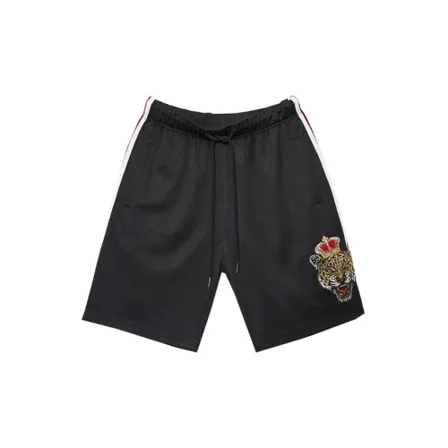 TCH Casual Shorts Men Black Base With Gold Logo