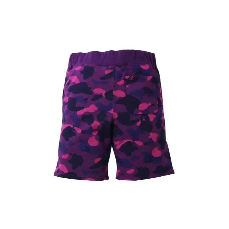 Bape Color Camo Wgm Print Shark Sweatshorts-3