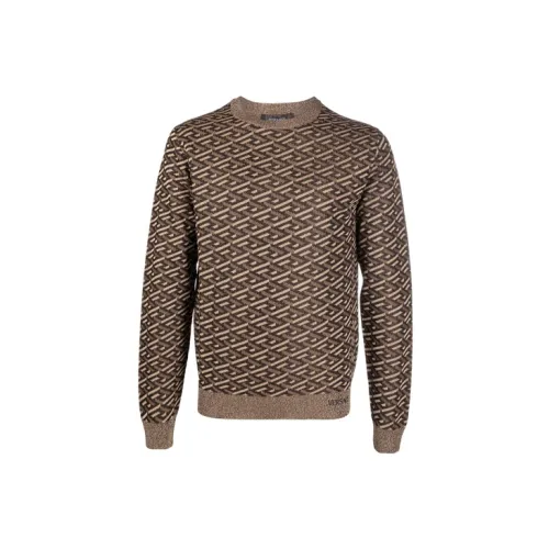 VERSACE Sweaters Men Brown