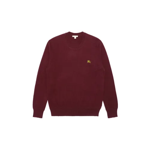 Burberry Cashmere Sweaters Men Burgundy