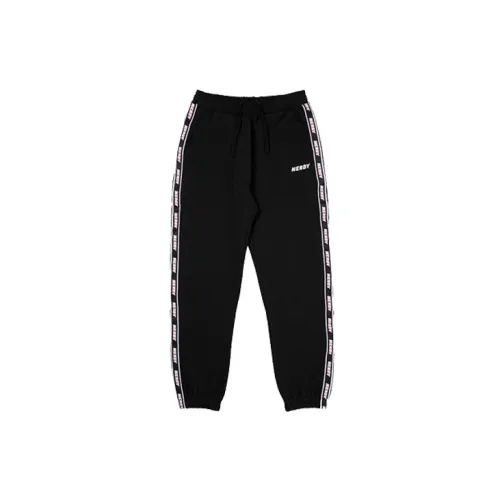 Nerdy Knitted Sweatpants Unisex Black