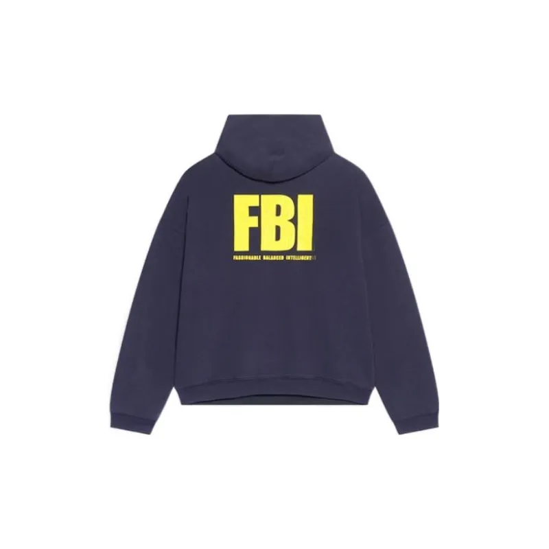 Balenciaga Fbi Print Year Of The Tiger Reversible Hoodie-1