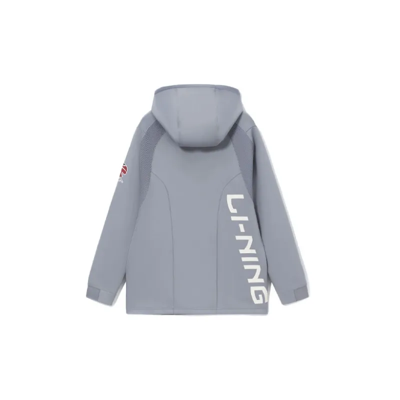 LiNing CBA Collection Professional Basketball Collection Sweatshirt Men's Stone Gray-1