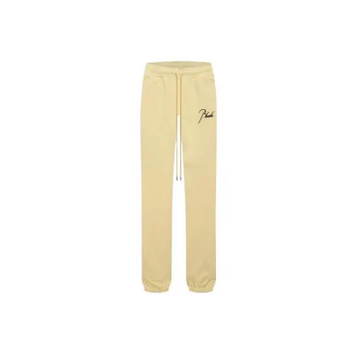 RHUDE Knitted Sweatpants Unisex Yellow