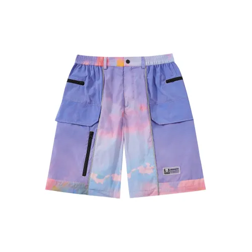 LNG Casual Shorts Unisex Purple Base All Over Print