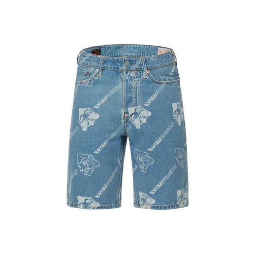 EVISU Denim Shorts Men Denim Blue