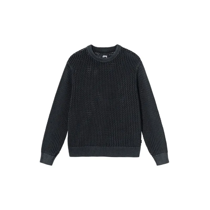 Stussy Pigment Dyed Loose Gauge Sweater - POIZON
