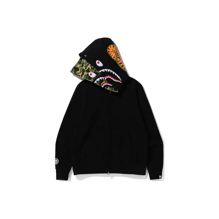 A BATHING APE Abc Camo Shark Wide Fit Full Zip Double Hoodie-2