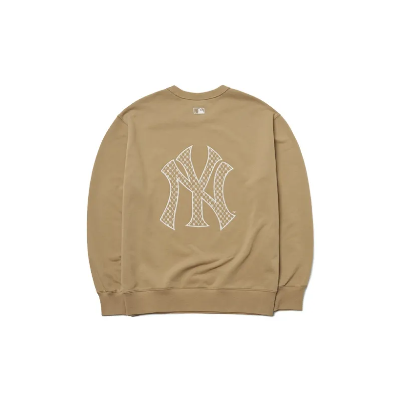 MLB Mlb Old Flower Sweatshirt Unisex Khaki-1