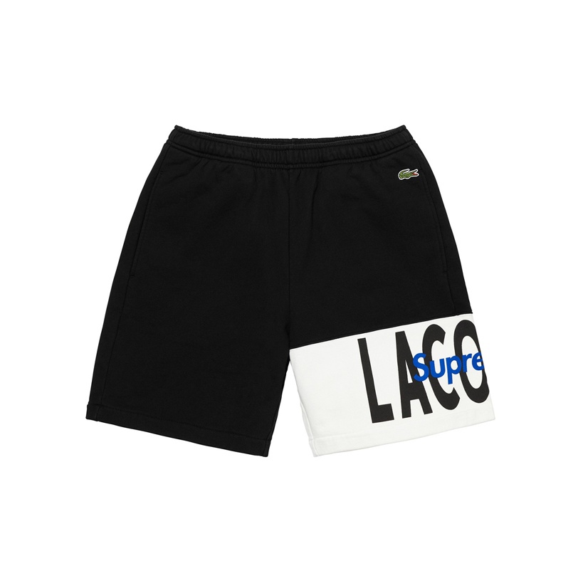 Supreme LACOSTE Logo Panel Sweatshort (FW19) - $128