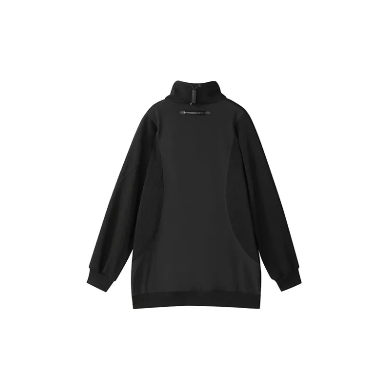 NORVINCY Deconstructed Style Tactical Solid Color Hoodless Sweatshirt Unisex-1