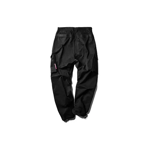 ROARINGWILD Loose Fit Casual Pants Unisex Black-1