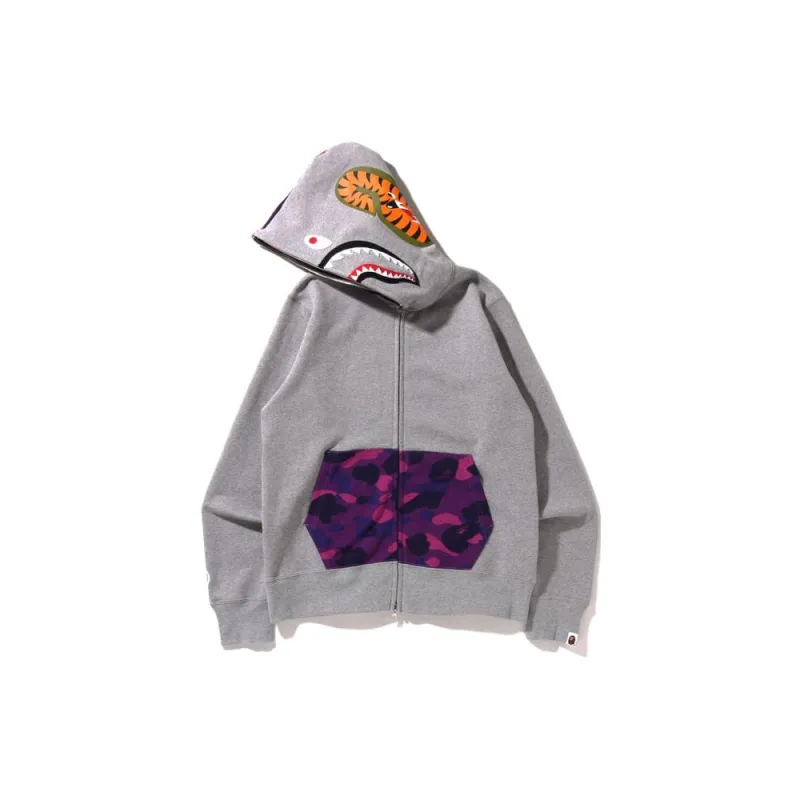 Bape Color Camo Shark Full Zip Hoodie-7