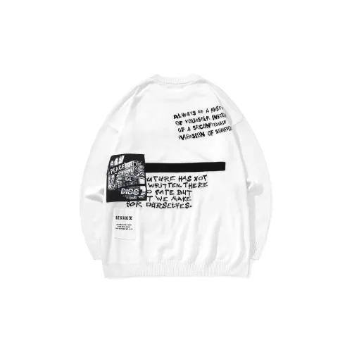 GENANX Sweaters Unisex White