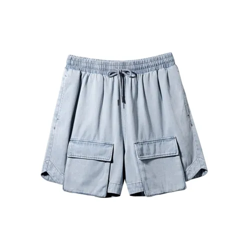 Muscle Dog Cargo Shorts Men Light Blue