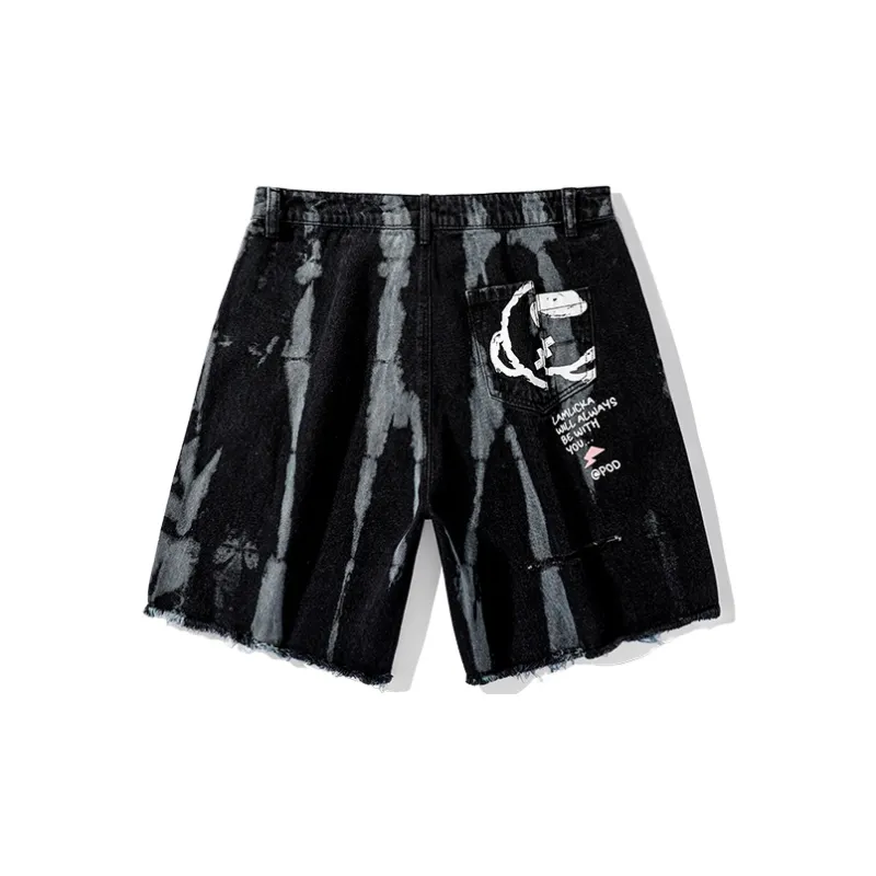 LAMLICKA Denim Shorts Unisex Black-1
