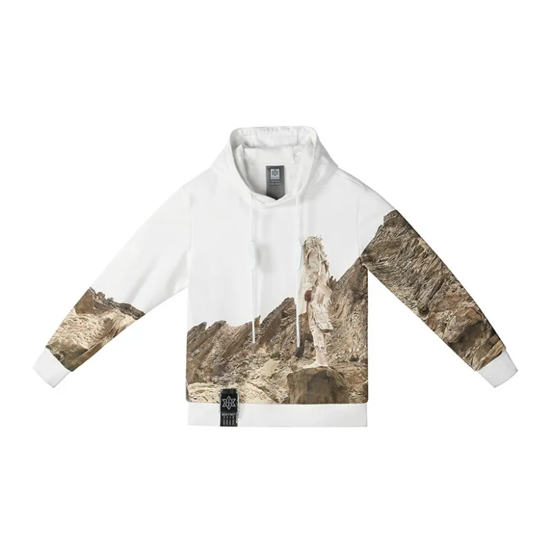 NORVINCY Versatile Outerwear Trendy Hoodie Unisex White-0