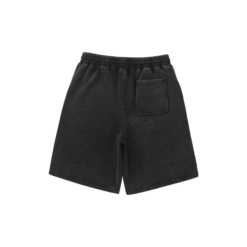 FPA Loose Fit Shorts Unisex Washed Black-1