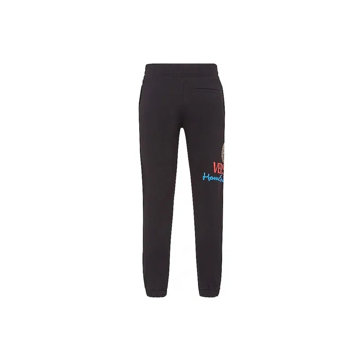 VERSACE Knitted Sweatpants Men Black-1