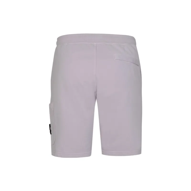 STONE ISLAND 64651 Cotton Fleece Garment Dyed Shorts-1