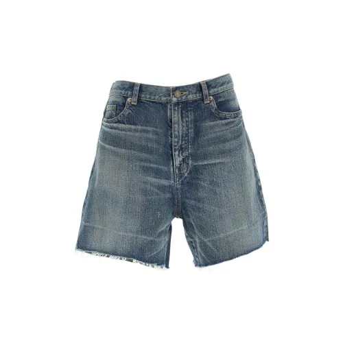 SAINT LAURENT Denim Shorts Men Blue